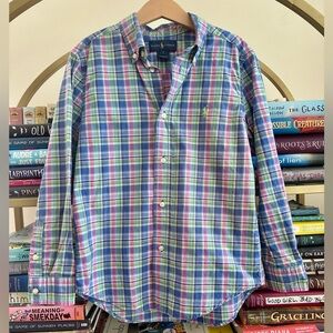 Polo Ralph Lauren Spring Pastel Plaid Button-Down Shirt 🌸🐰